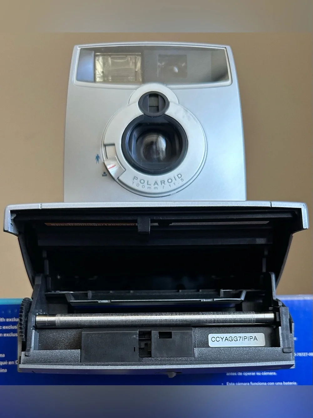 Polaroid Spectra Instant Camera in Silver and Black